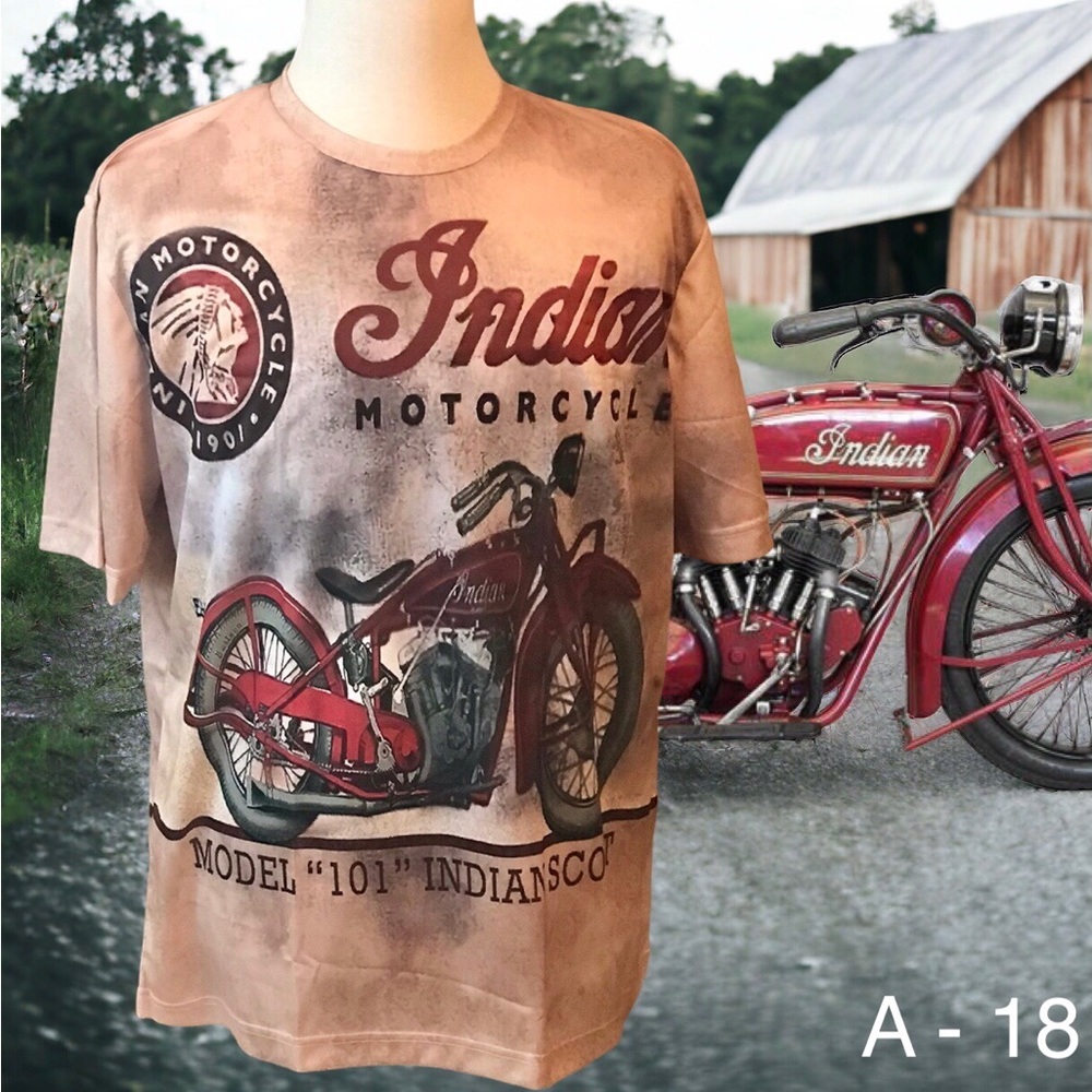 New Indian Motorcycle Lightweight T-Shirt Cotton Polyester Blend Size M